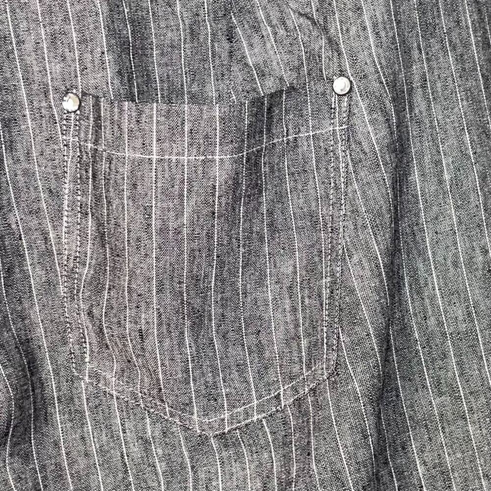 INC Plus Size 16W Gray Pinstripe Wide Leg Linen Pants Trousers Office Casual - Picture 5 of 12